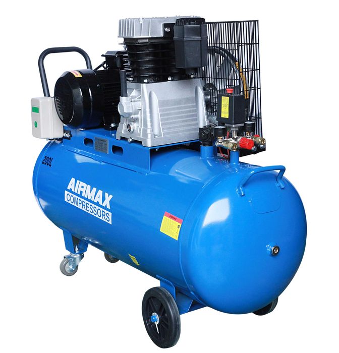 Compresor de aer 200 litri 4kw AIRMAX 380V AER REFULAT 515 lit/min