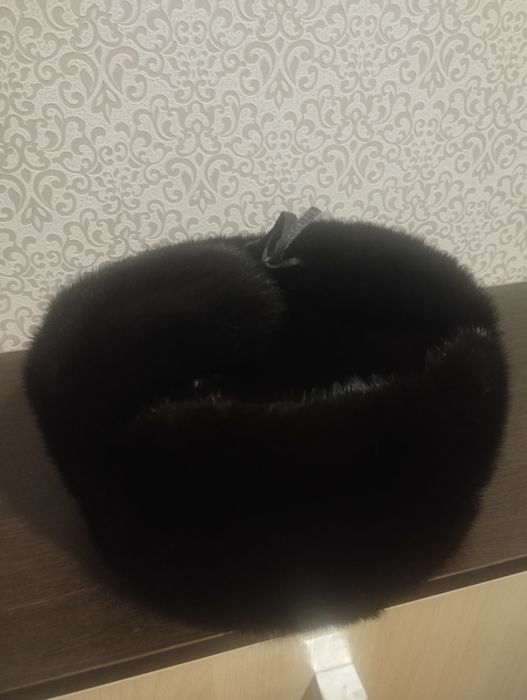 Шапка норковая мужская, ушанка