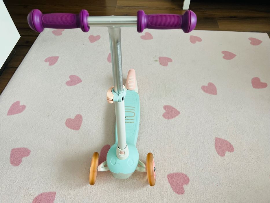 Trotineta 3 roti, cu luminite, roti silicon, Decathlon