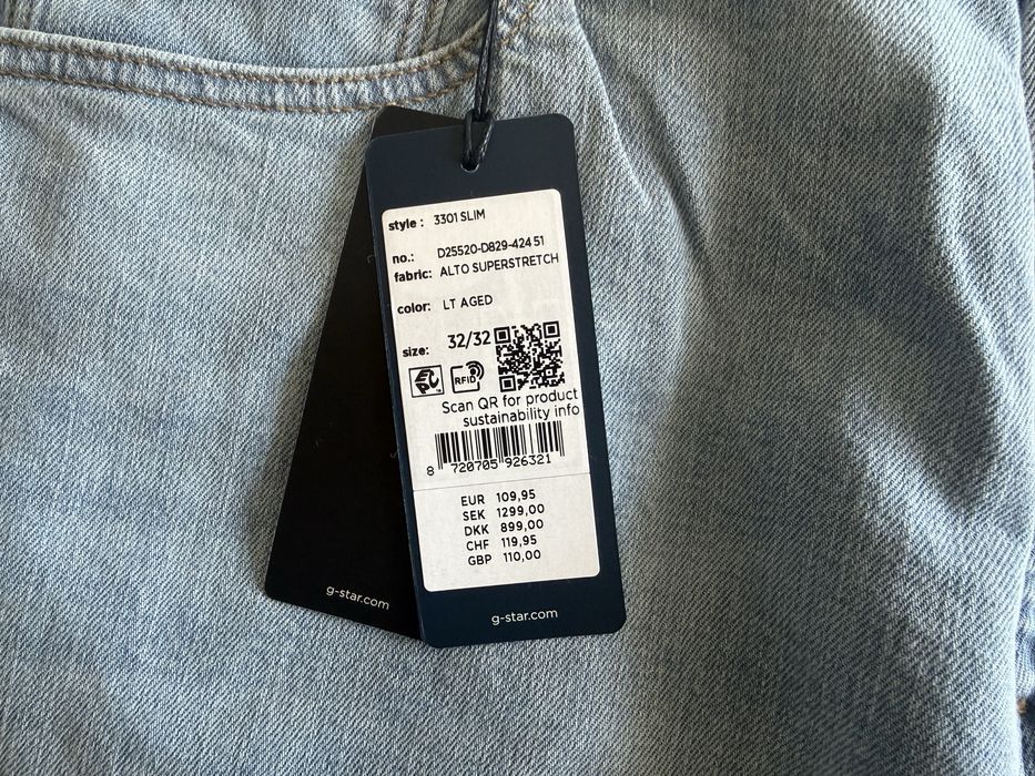 G-Star RAW 3301 Slim ОРИГИНАЛНИ мъжки дънки - 32 и 33