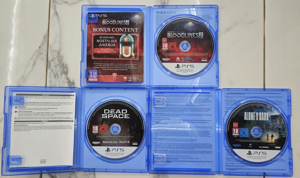 Ocazie ! Cele mai ieftine de pe tara ! Noi noute prim proprietar dead space, alone in the dark , vampire masquerade bloodlines 2 ps5 impecabile