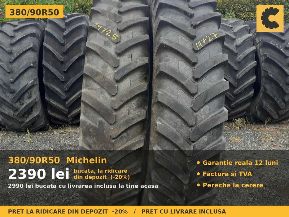 ANVELOPE 380/90R50 14.9R50 14.9-50 38090R50 Michelin Cauciucuri Tractor Stropitoare Erbicidat SH GARANTIE Factura TVA