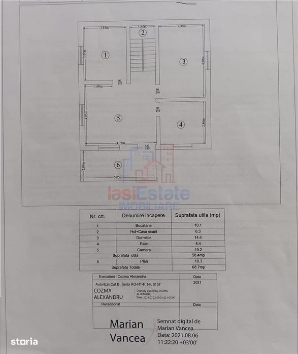 Dumbrava com. Ciurea Vila P+M Su=120mp Teren 300mp toate utilitatile