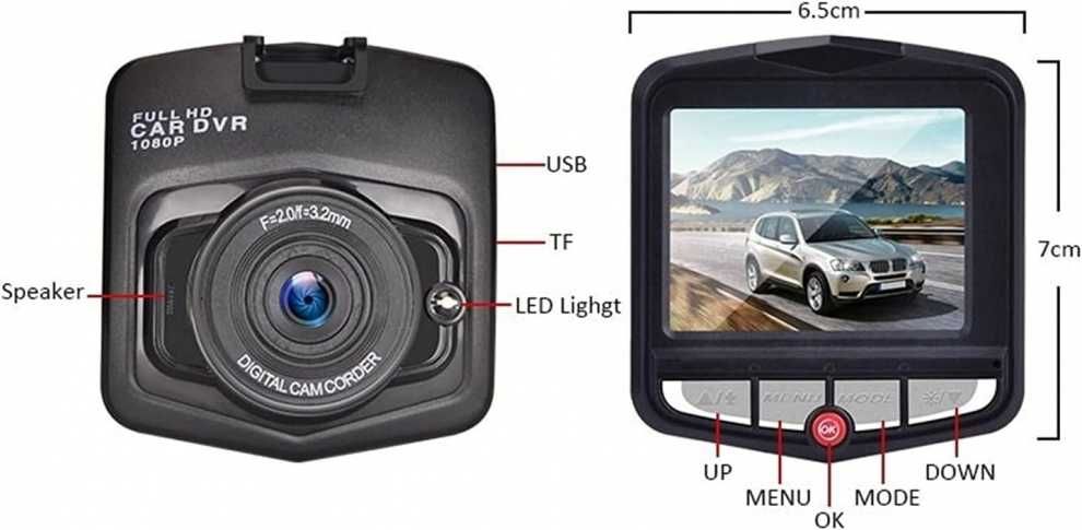 Видеокамера Full HD 1080P за кола с 32GB Micro SD карта