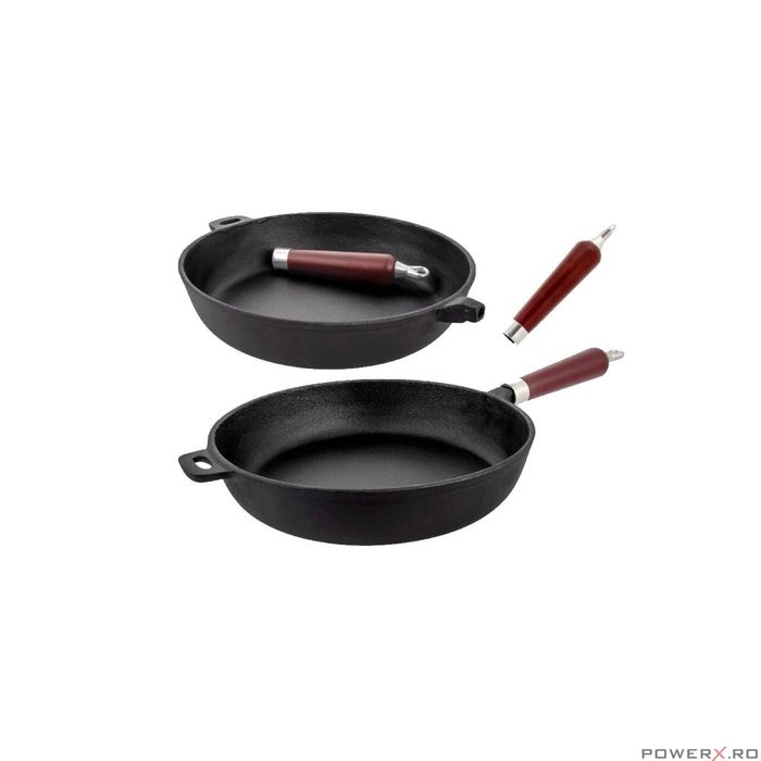 Tigaie din fonta, neagra, 30 cm, KingHoff