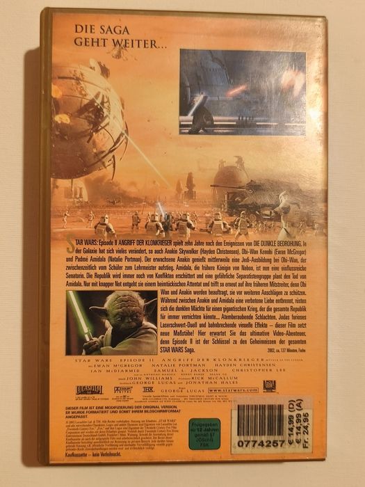 Star wars caseta video VHS