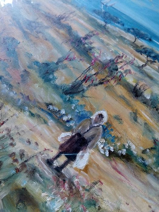 "Peisaj din Sardinia" - Pictură ulei pe pânză (1978, Italia)