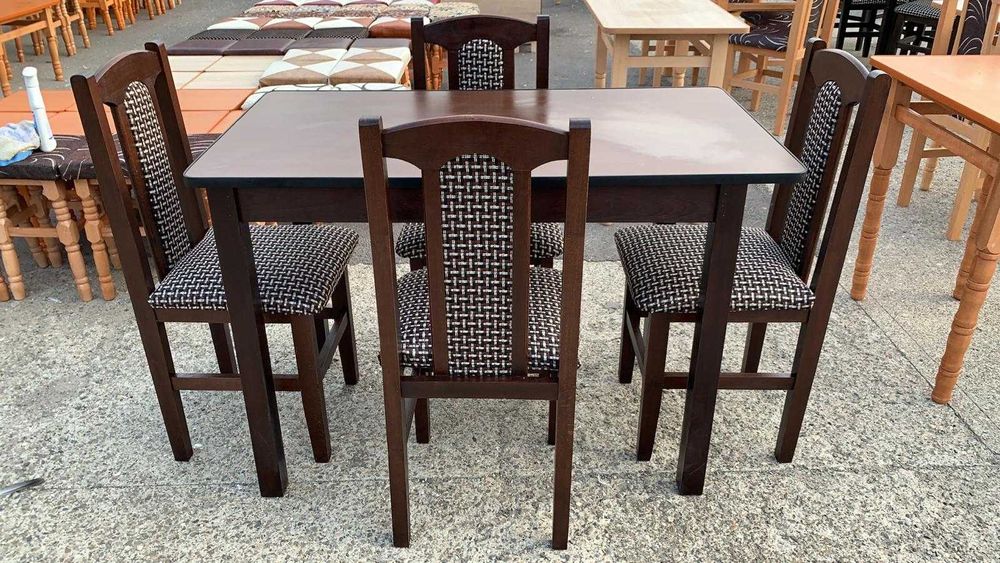 Scaune cu spatar si mese din lemn masiv fag (producator)