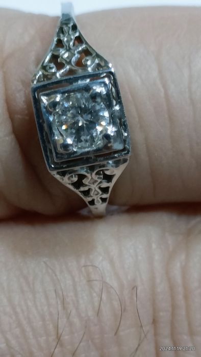 Vind inel din aur 14kt cu diamant 0, 30ct