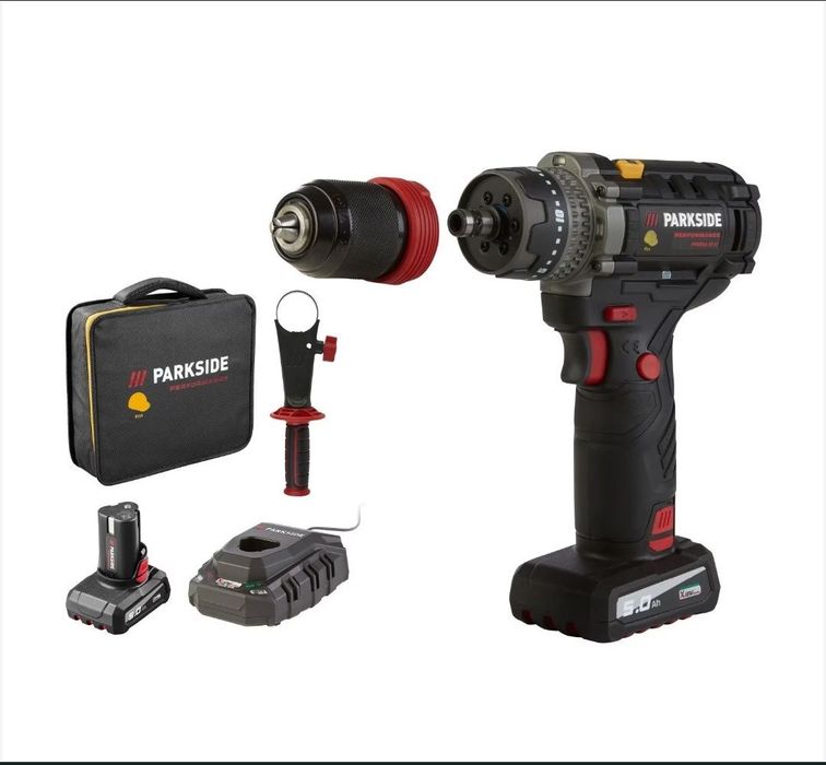 Set bormașină parkside performance 12v acumulator și încărcător sanitare