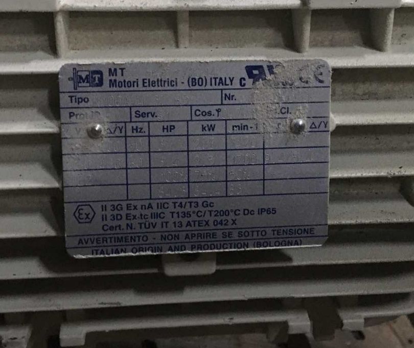 Motor electric trifazat cu reductor, 2.2kW, 28rpm, 380V