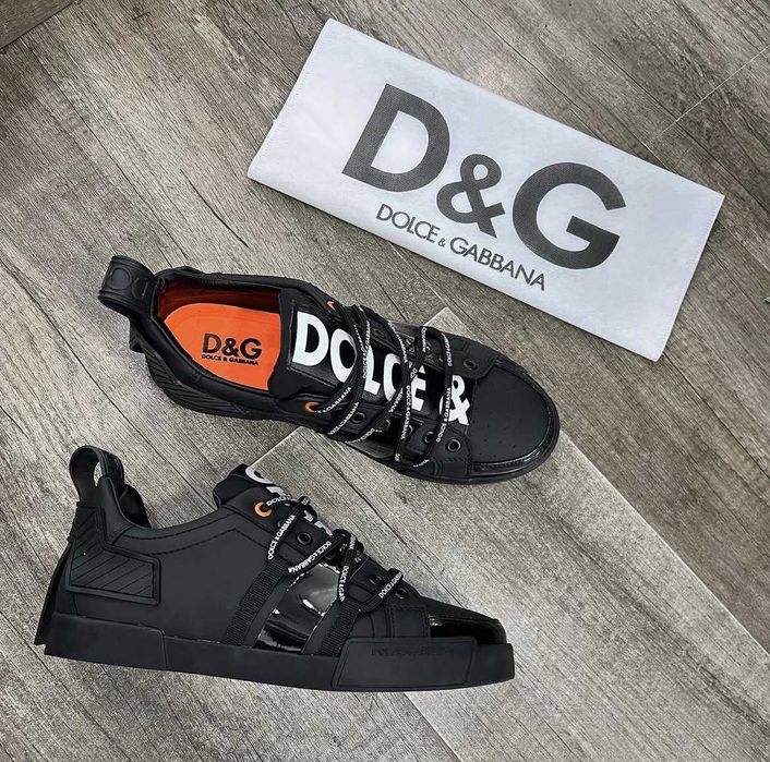 ->PREȚ NEBUN<- Adidasi~sneakers low-top~pantofi casual-elegant Dolce Gabbana D&G (dustbag inclus/Livrare cu verificare)