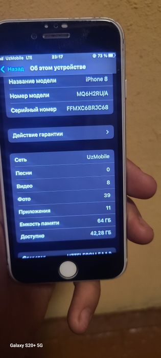 Iphone 8 rangi oq (pamit)