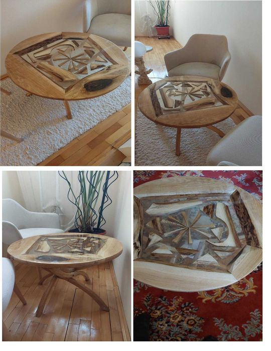 masuta masa cafea mobilier living lemn masiv rășină epoxilică decor