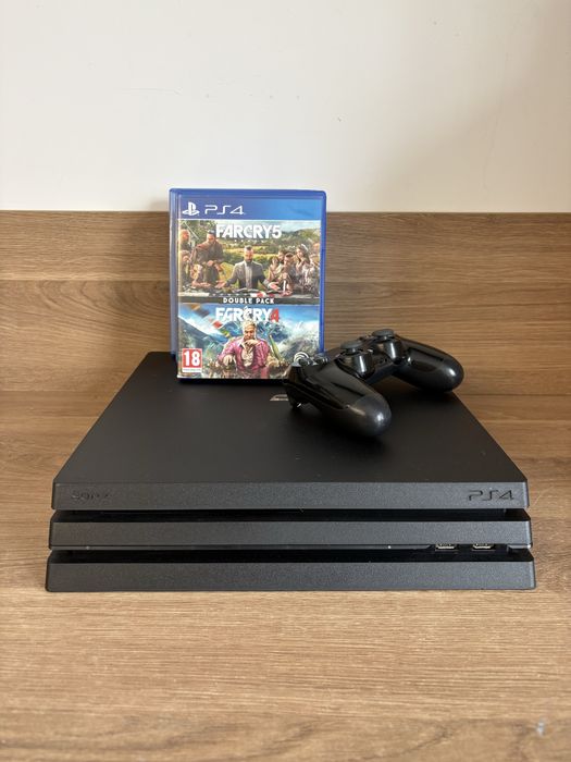 Consola Jocuri Play Station 4 Pro 1TB +  7 Jocuri, Curatat, Ca nou!