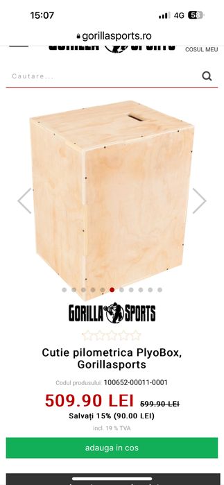 Cutie pilometrica PlyoBox, Gorillasports noua Germany