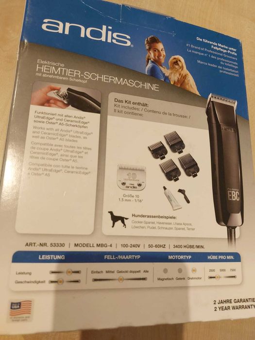 Masina de tuns animale Andis pro animal EBC