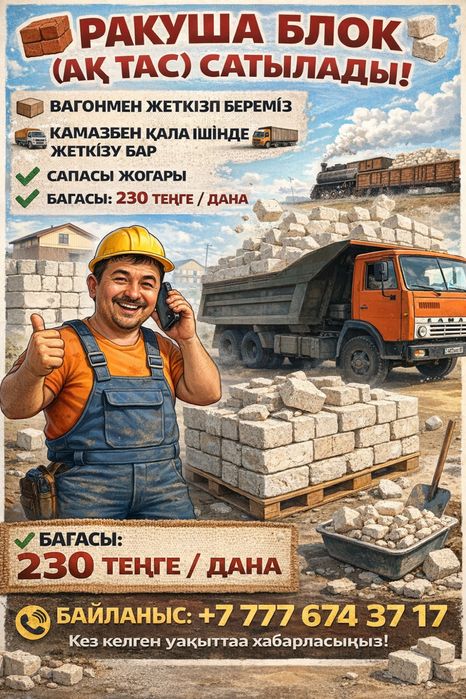 Ак тас ракуша блок