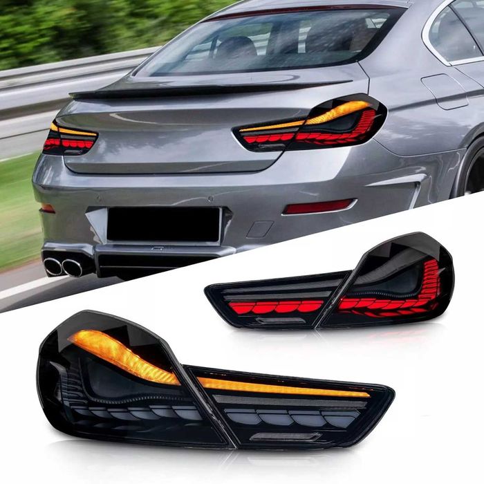 Черни LED задни светлини Динамичен сигнал за BMW 6 Series 2010-2017
