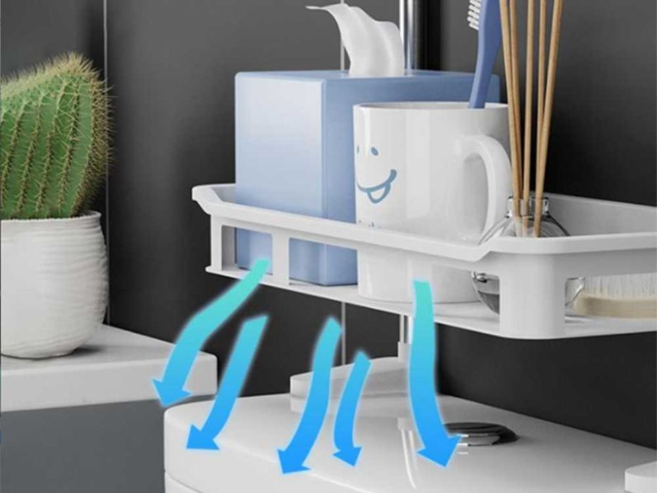 Функционална етажерка за баня на три нива