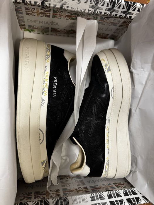 Sneakers femei Premiata micol negri din piele nr.36