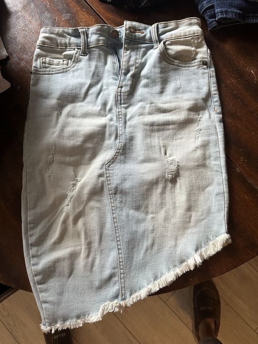 Светлосиня дънкова пола