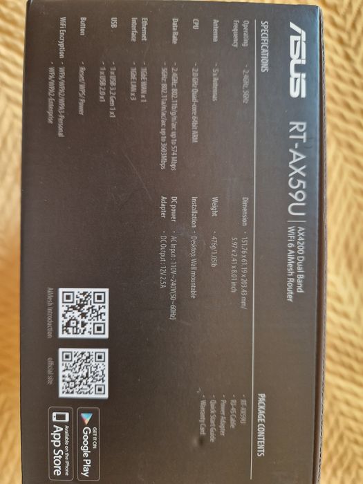 Router Wireless ASUS RT-AX59U AX4200 Dual-Band Wi-Fi 6