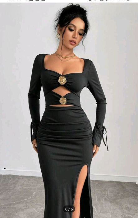 Официална черна рокля