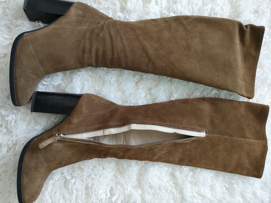 Сапоги Zara замшевые