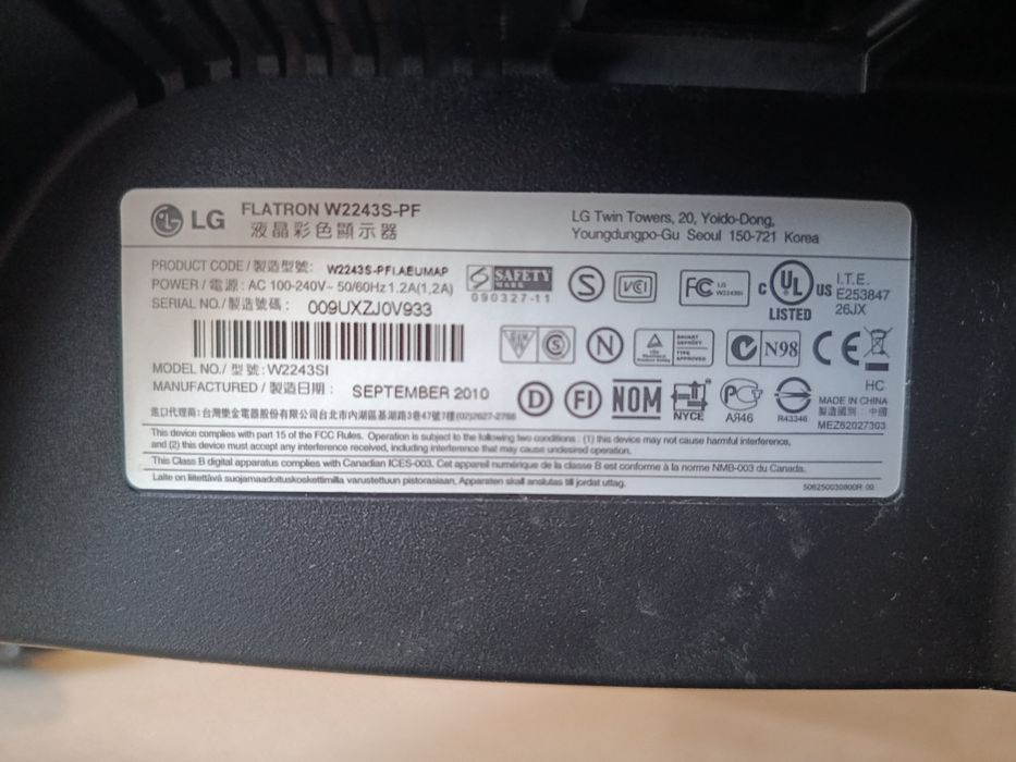 Монитор LG 60 герц