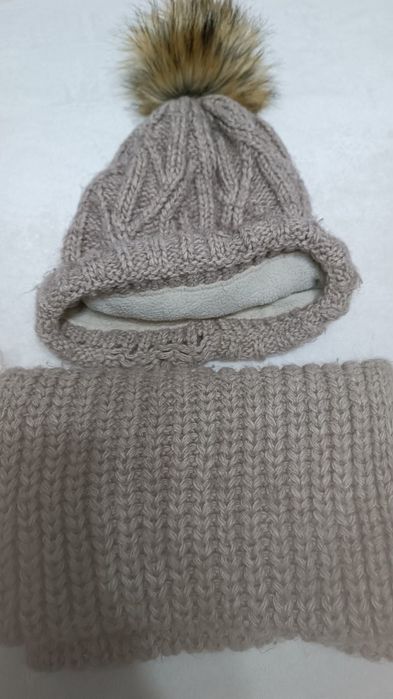 Комплект шапка шарф перчатки