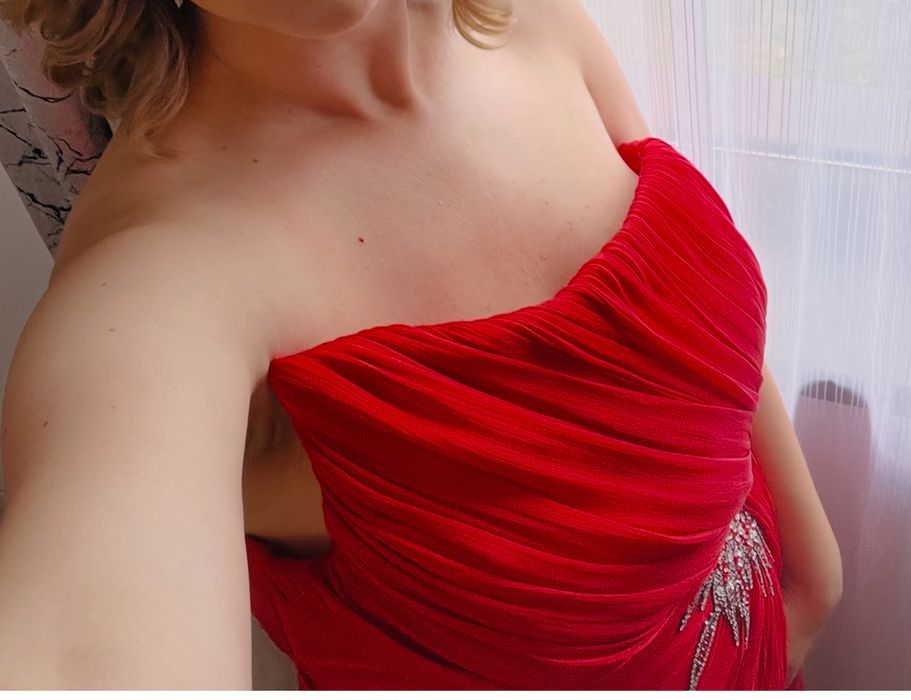 Rochie de nașă lunga cu trenă