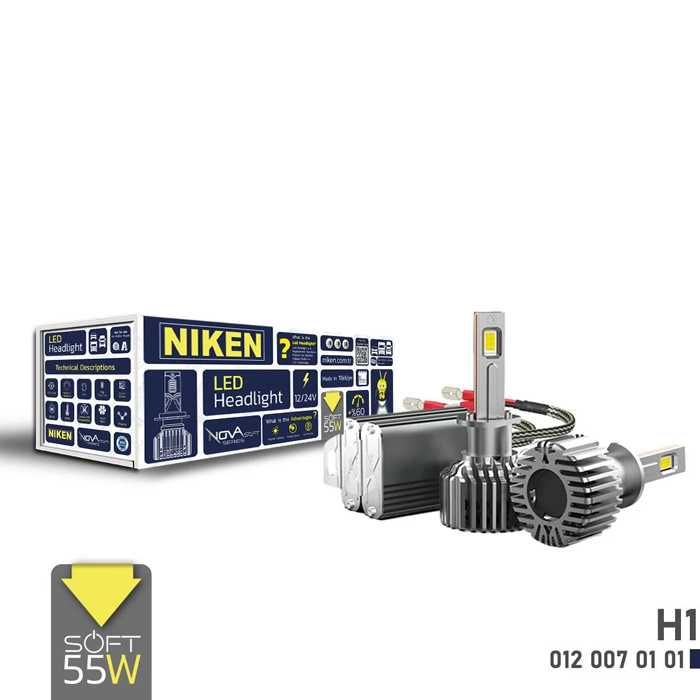 LED Крушки H1 NOVA SOFT Niken 9000Lm / 55W / 6500K / 12/24V