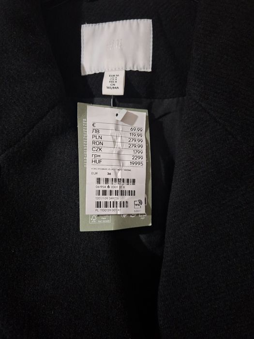 Palton man H&M marimea 36