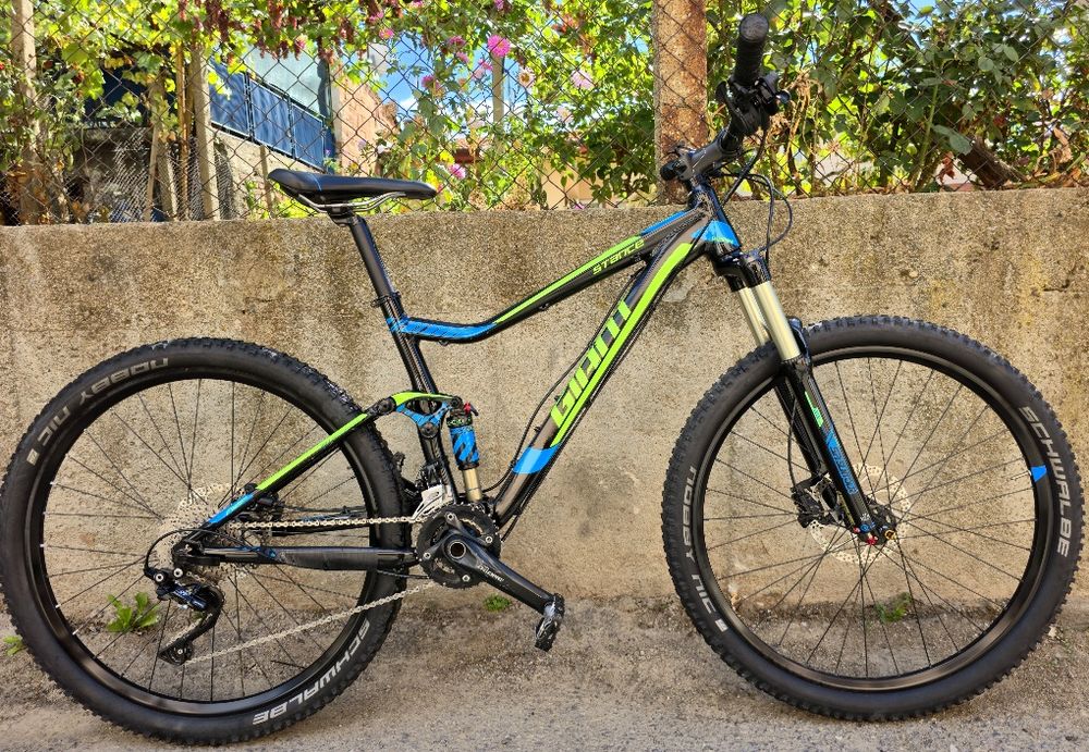 Giant Stance 27.5 M размер Като нов 2х10 XT въздушно окачване Sr Suntour мекица Немски велосипед Алуминиев