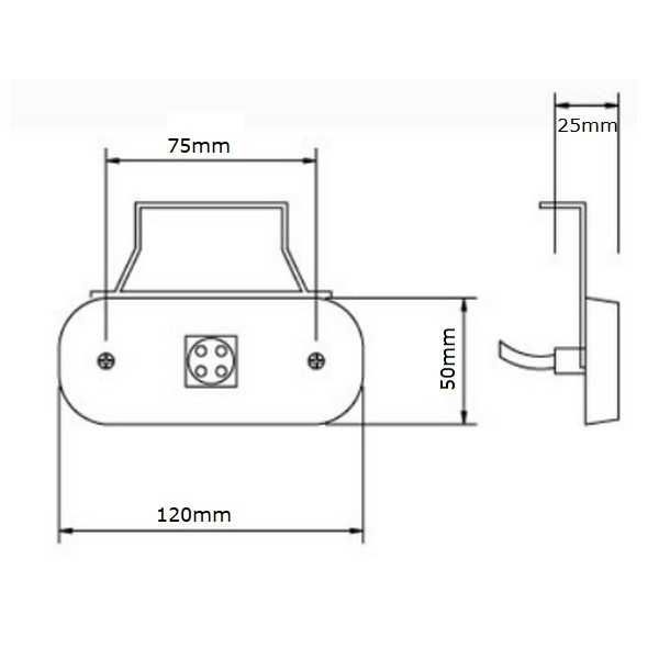 Габарит диоден с мигач 12V/24V, 1брой - 894062