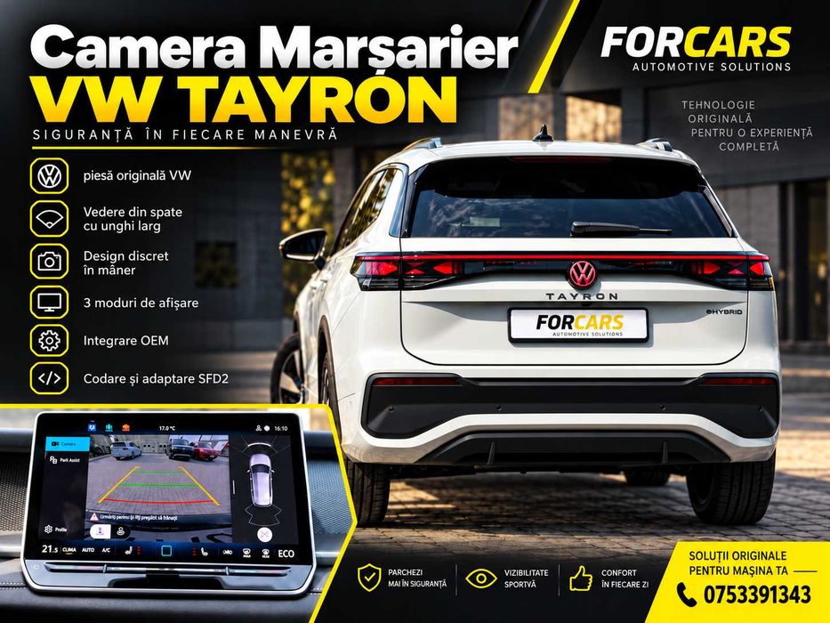 Cameră Marșarier Highline Originală VW Tayron 2024–prezent