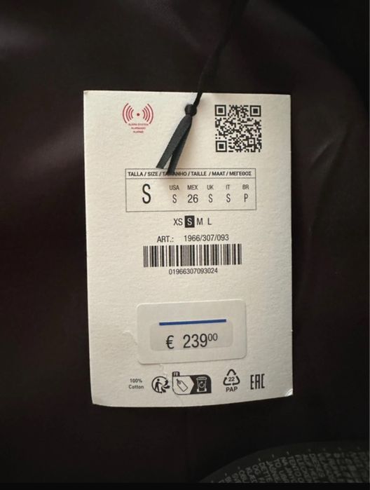 Geaca zara scurta piele 100%