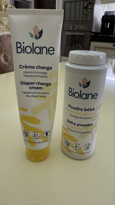 Крем под подгузник и присыпка Biolane