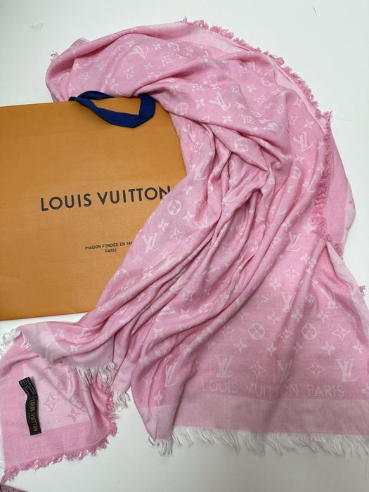 Esarfa/șal cu Monograma Luis Vuitton din casmir si matase, mare
