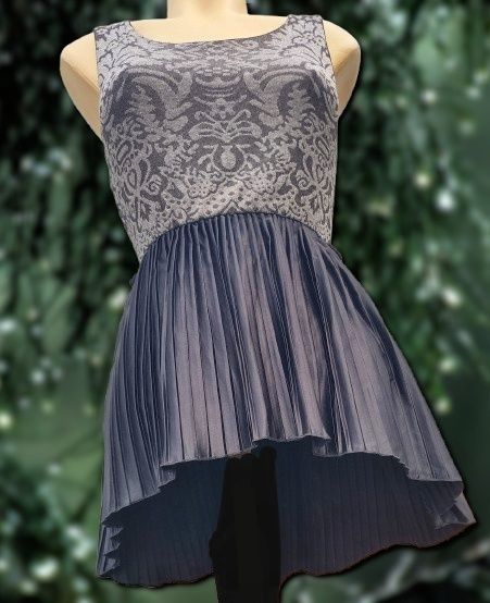 Top fara maneci elastic cu pliseuri vascoza