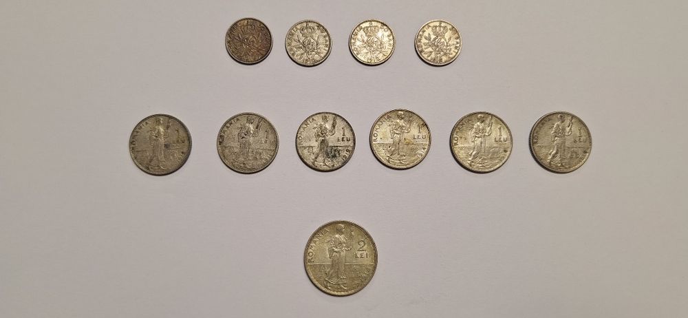 11 Monede argint Romania