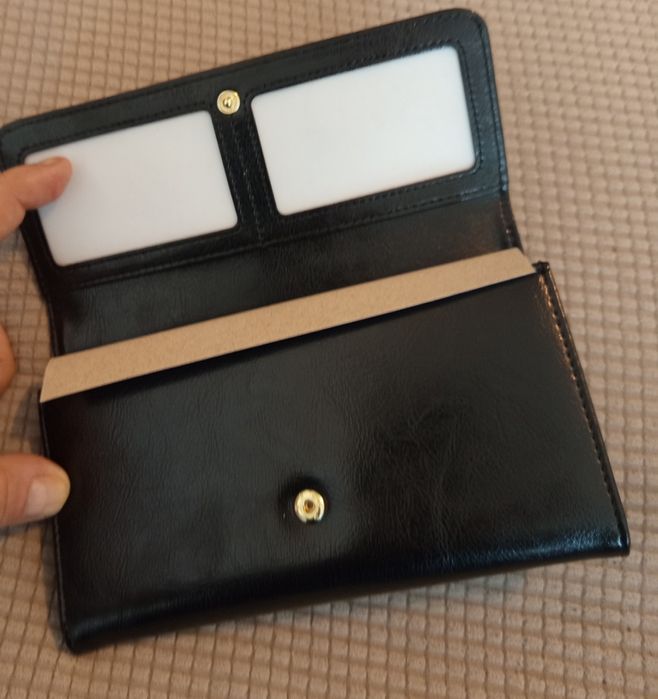 Portofel femeie pielea naturala Antifurt RFID