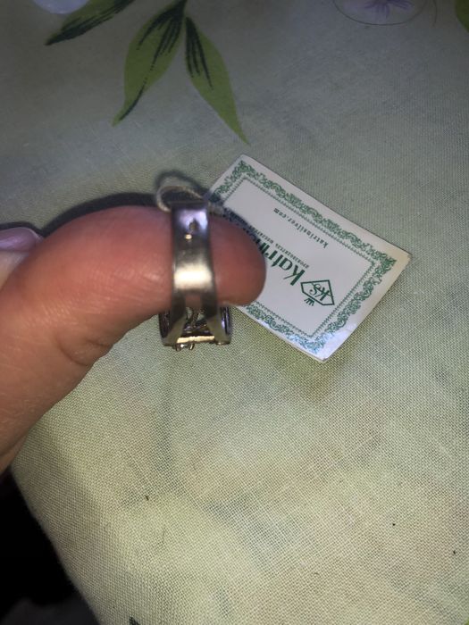 Кольцо серебро, элементы золото