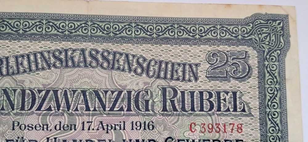 Germania, 25 Rubel 1916, Ocuparea Lituaniei