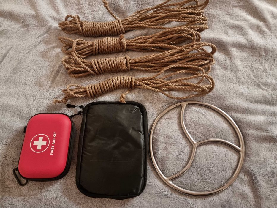 kit shibari ring ropes jute panzer carabiner swivel