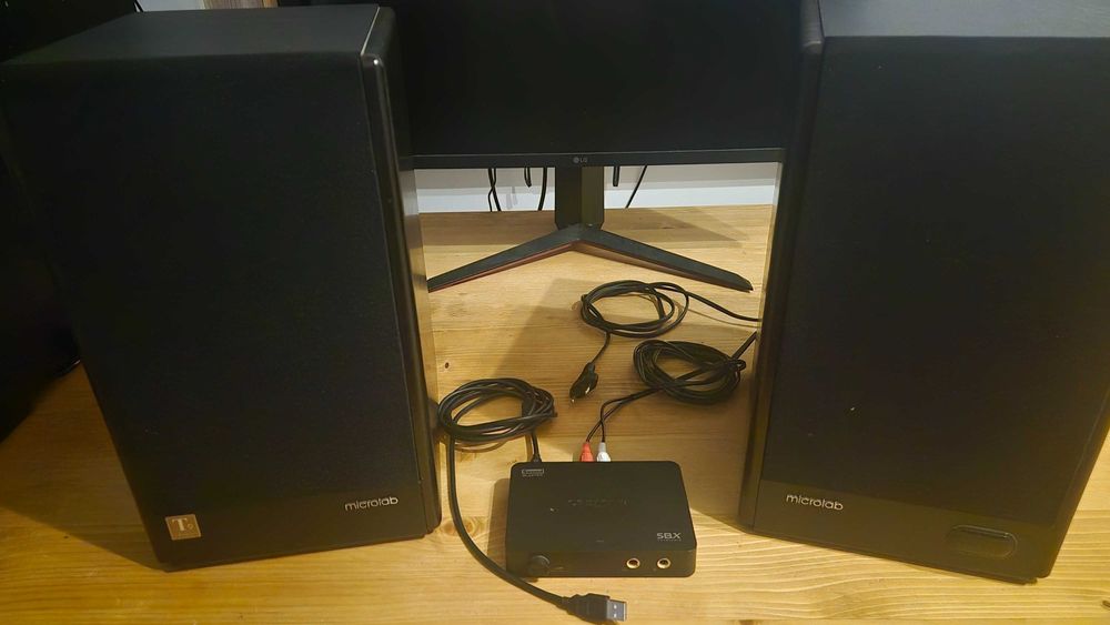 Boxe Microlab SOLO6C, 2.0, 100W + sunet usb CREATIVE SB X-Fi HD 2.0