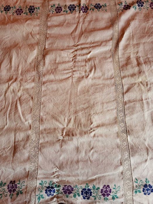 Set fata de masa si cuvertura tesute la razboi