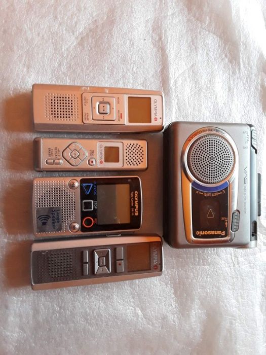 5 броя оригинални журналистически магнетофони-за части