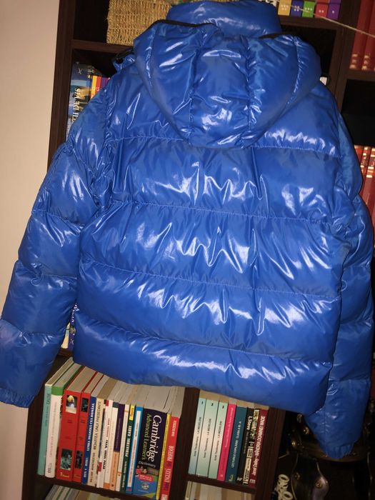 Geacă, haină cu puf Moncler de damă, blue Himalaya - Reducere